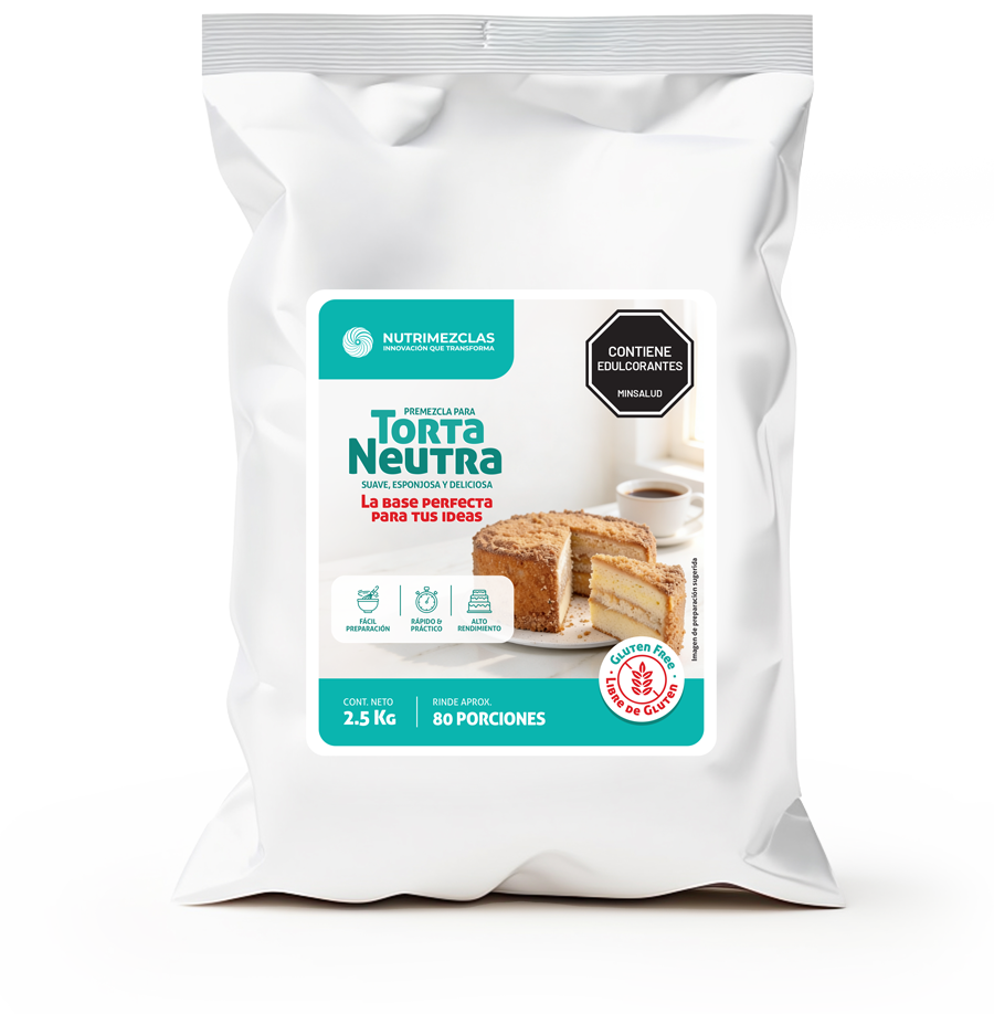 NUTRIMEZCLAS Premezcla gluten free libre de gluten Torta neutra